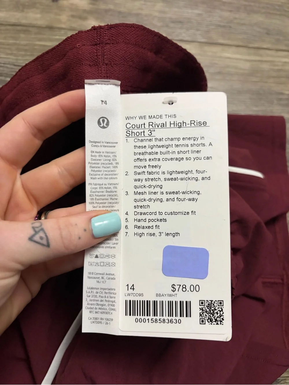 NWT Lululemon Court Rival High-Rise Short 3